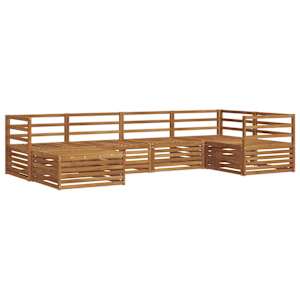 Venkovní pohovková souprava 6 pcs Přírodní - obrázek 2