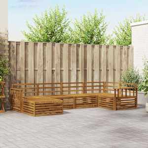 Zunanja garnitura za sedenje 6 pcs Naravna Masiven les akacije