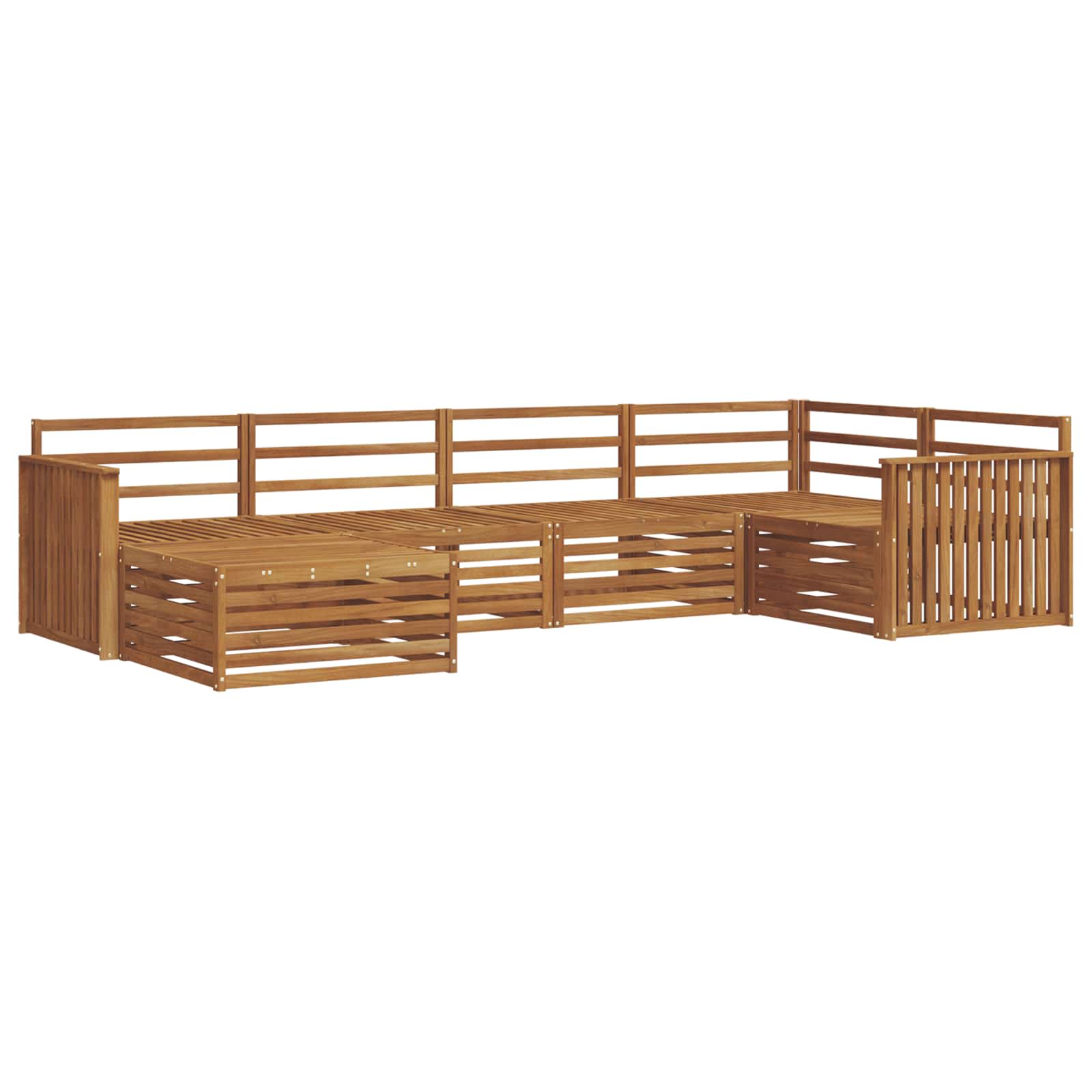 Thumbnail - vidaXL Outdoor-Sofagarnitur 6 pcs Natur Massivholz Akazie