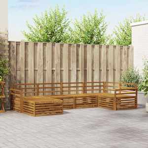 Zunanja garnitura za sedenje 6 pcs Naravna Masiven les akacije