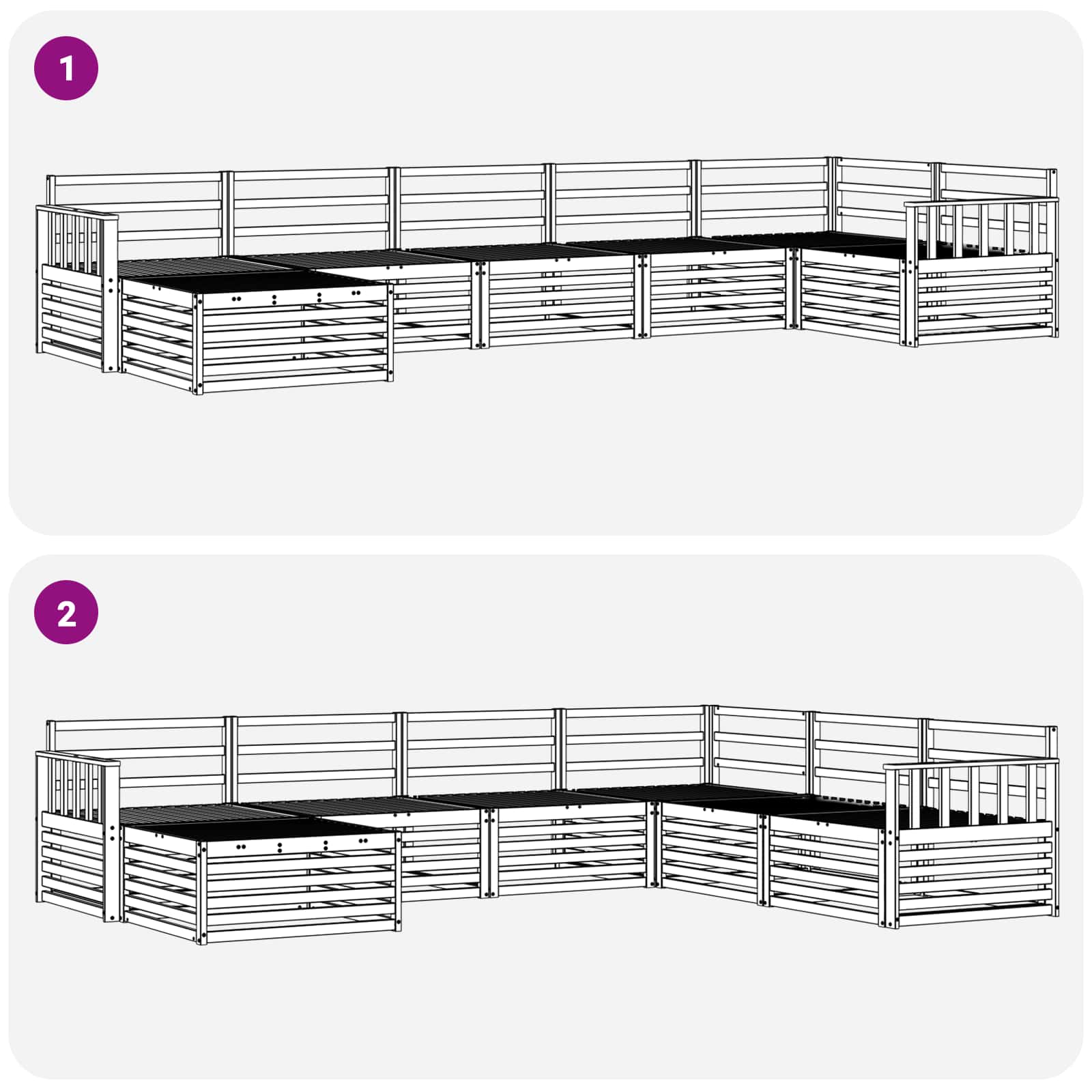 Sofa-Sets 7 pcs Naturel Massief Acaciahout image 8