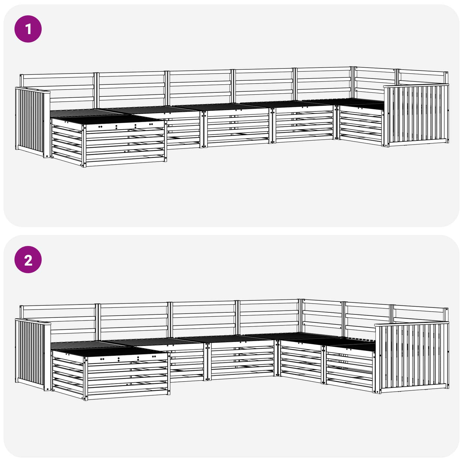 Sofa-Sets 7 pcs Naturel Massief Acaciahout image 8