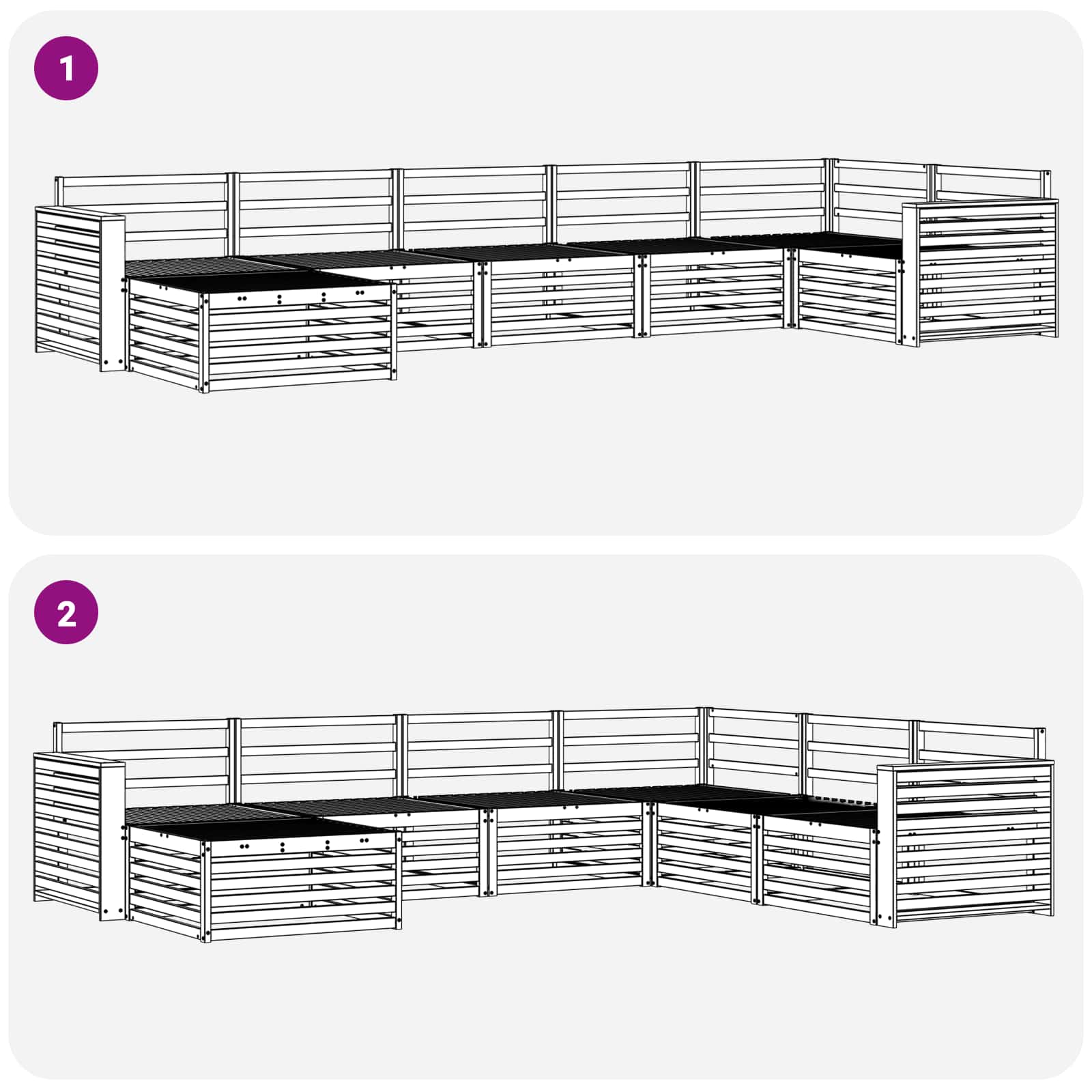 Sofa-Sets 7 pcs Naturel Massief Acaciahout image 8