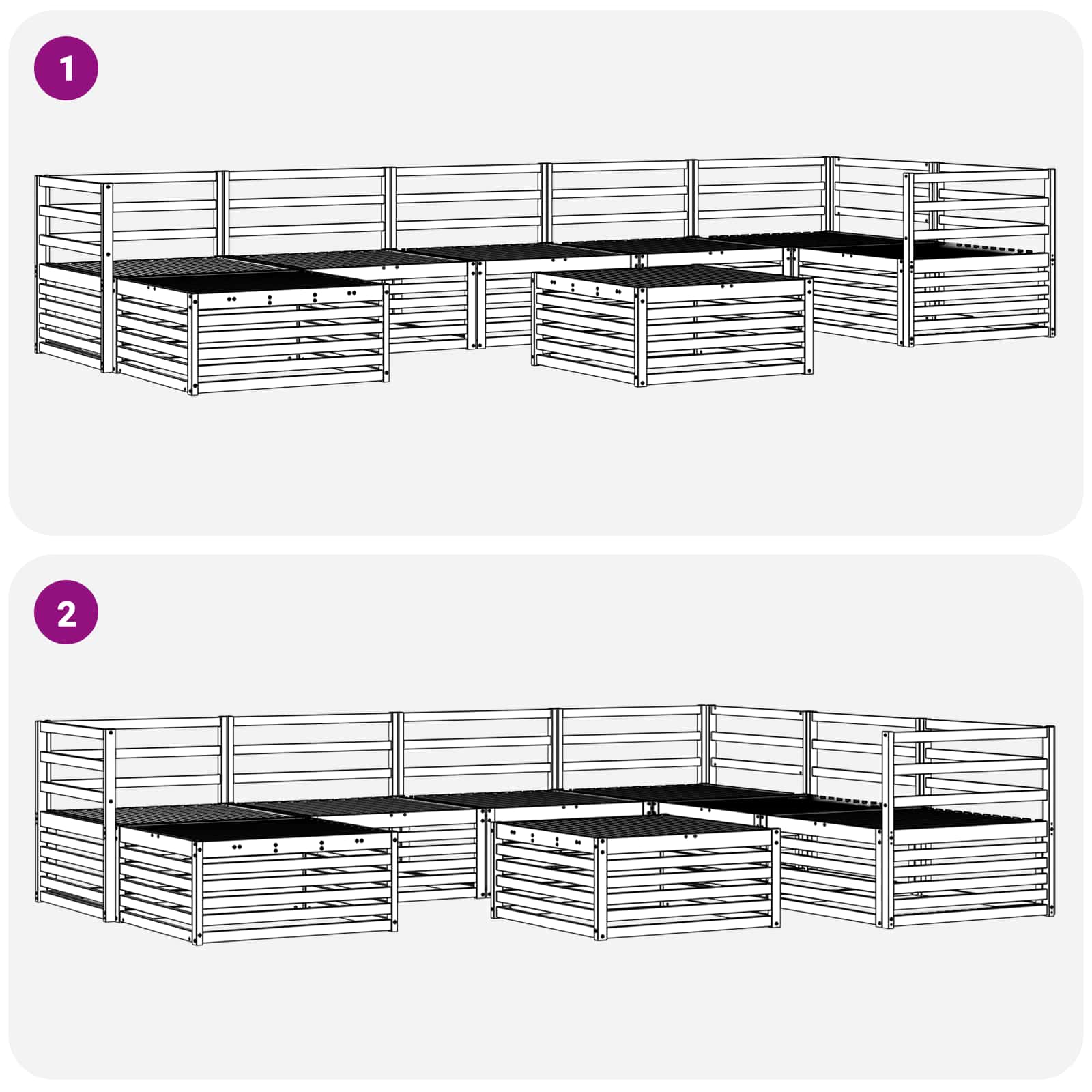 Sofa-Sets 8 pcs Naturel Massief Acaciahout image 10