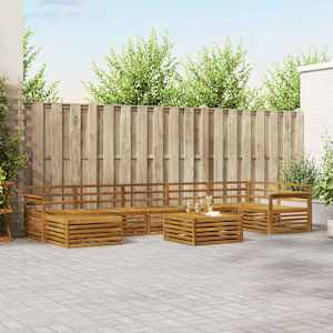 Sedežne garniture 8 pcs Naravna Masiven les akacije