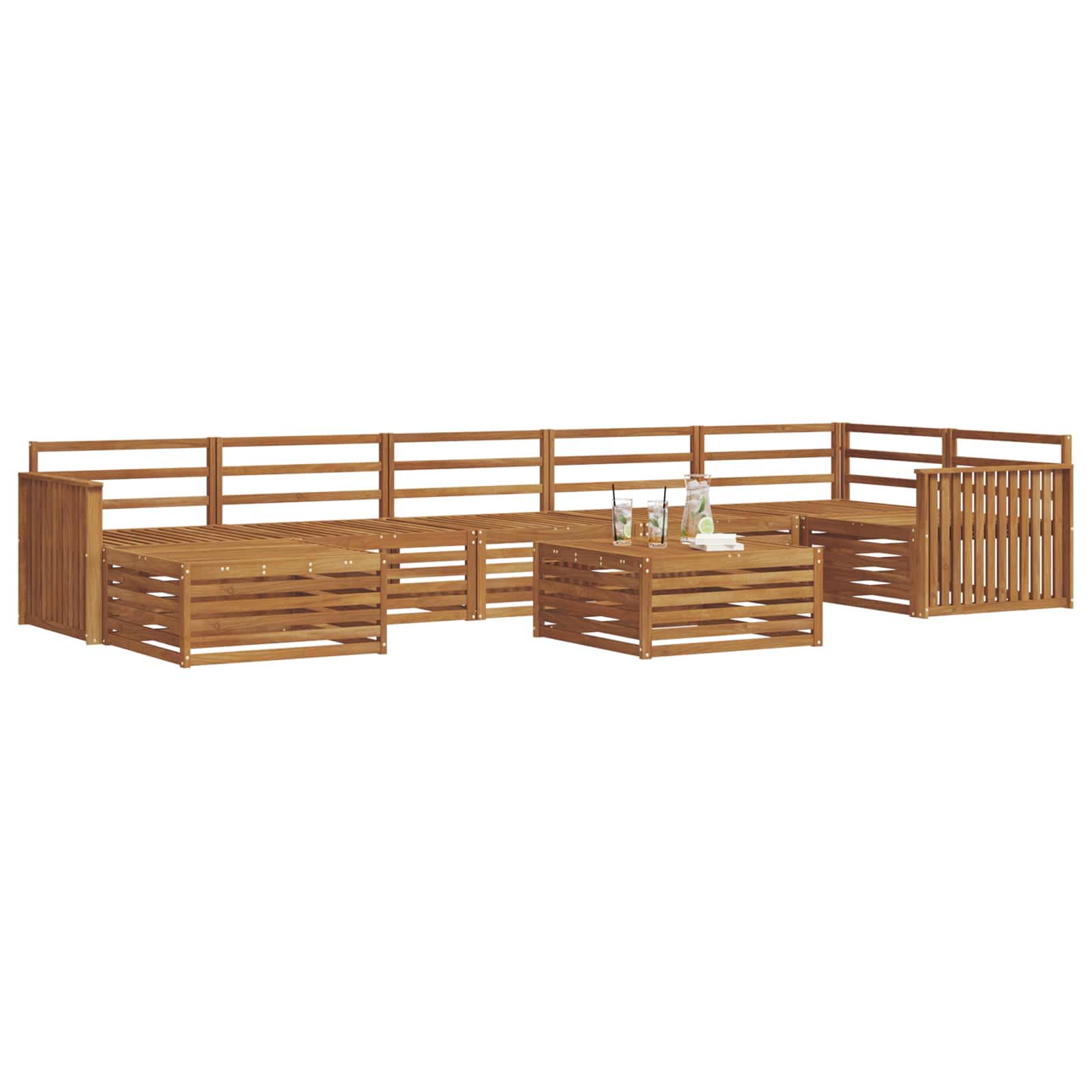 Sofa-Sets 8 pcs Naturel Massief Acaciahout image 3