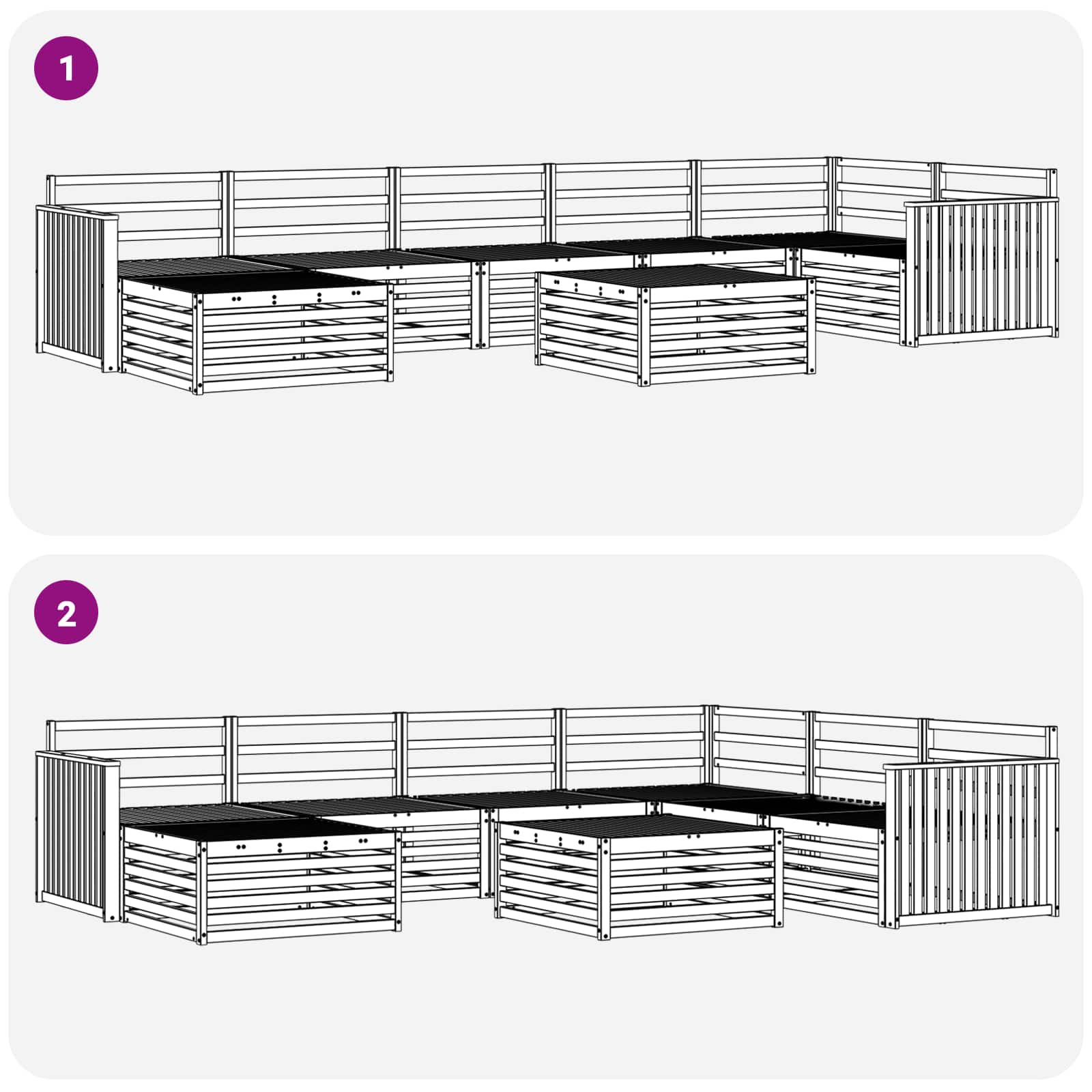 Sofa-Sets 8 pcs Naturel Massief Acaciahout image 10