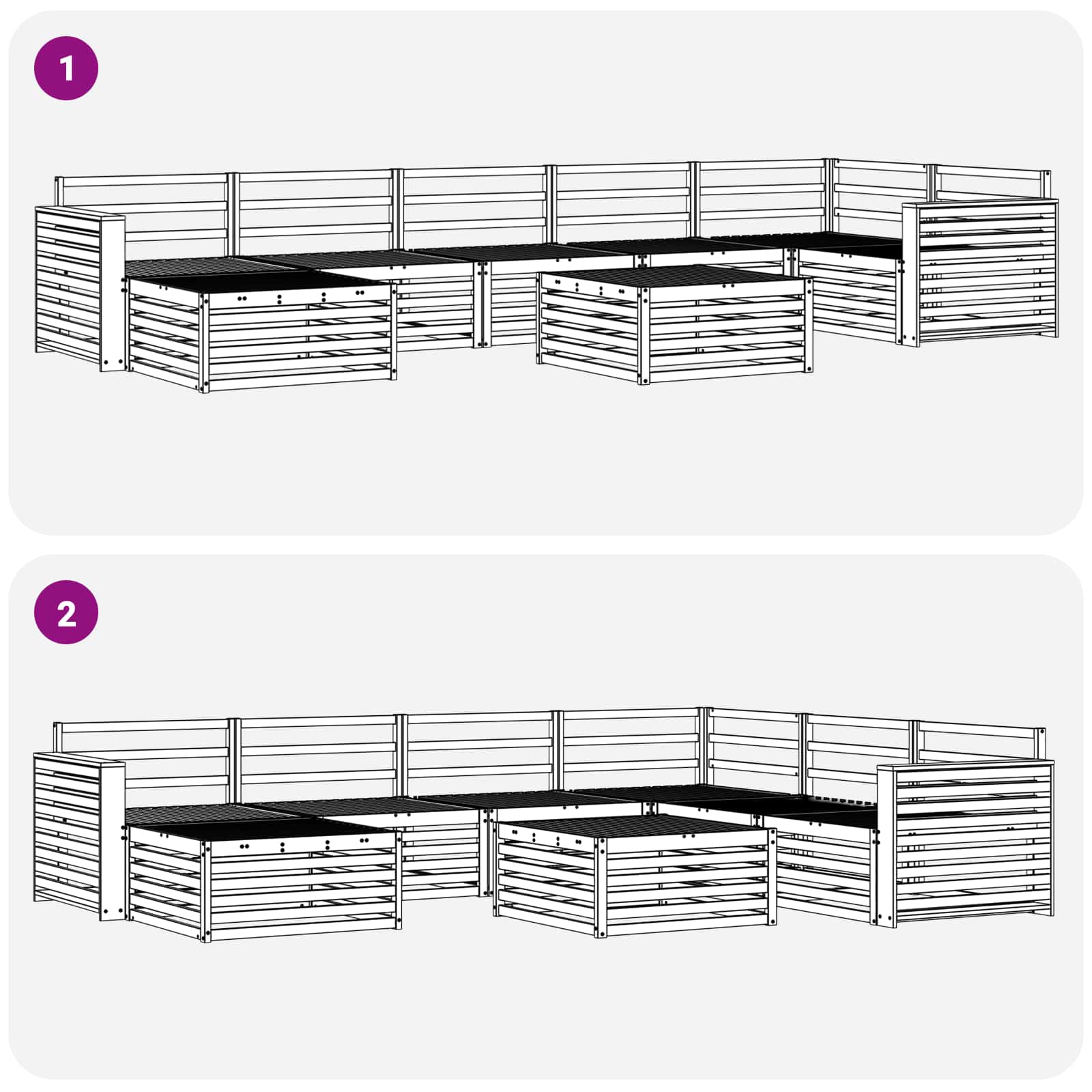 Sofa-Sets 8 pcs Naturel Massief Acaciahout image 10