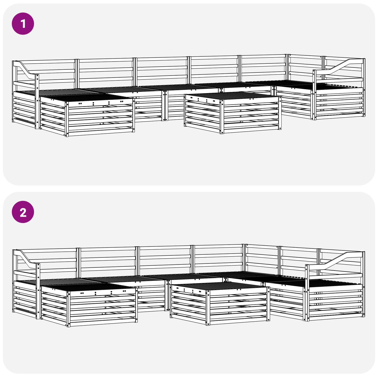 Sofa-Sets 8 pcs Naturel Massief Acaciahout image 10