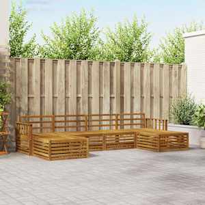 Sedežne garniture 6 pcs Naravna Masiven les akacije