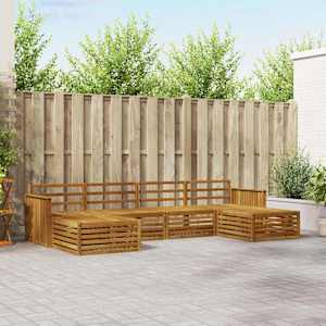 Sedežne garniture 6 pcs Naravna Masiven les akacije