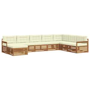 Venkovní pohovková souprava 8 pcs Přirozená a Krémová - obrázek 2