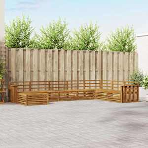 Sedežne garniture 8 pcs Naravna Masiven les akacije