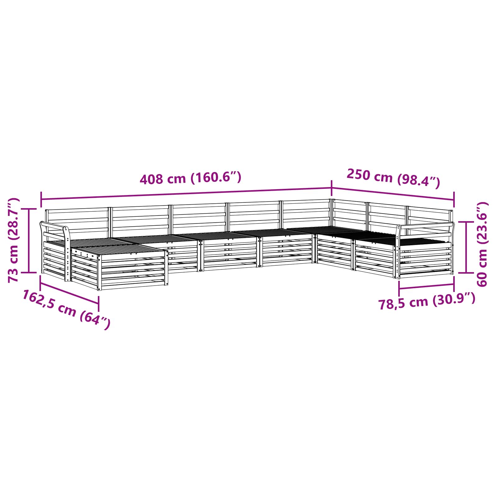 Sofa-Sets 8 pcs Naturel Massief Acaciahout image 8