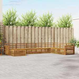 Sedežne garniture 8 pcs Naravna Masiven les akacije