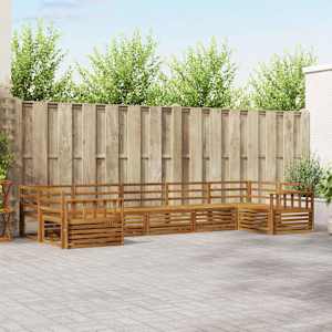 Sedežne garniture 7 pcs Naravna Masiven les akacije