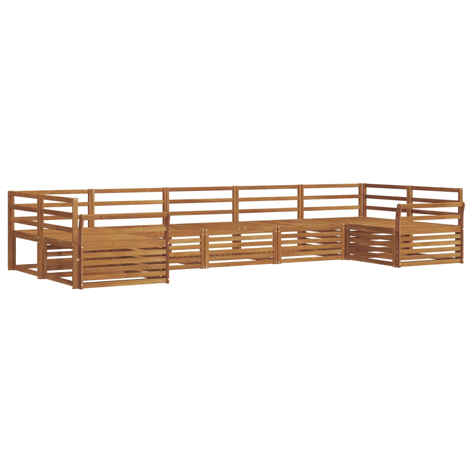 Sofa-Sets 7 pcs Naturel Massief Acaciahout image 2