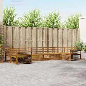 Sedežne garniture 7 pcs Naravna Masiven les akacije