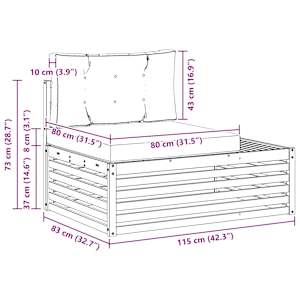 Venkovní pohovková souprava s polštářem Přirozená a Béžová - obrázek 11