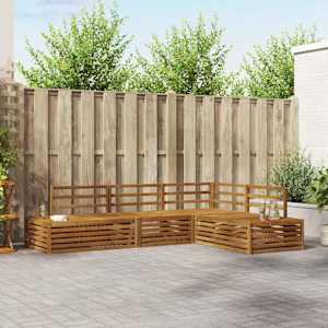 Zunanja garnitura za sedenje 4 Kos Naravna Masiven les akacije