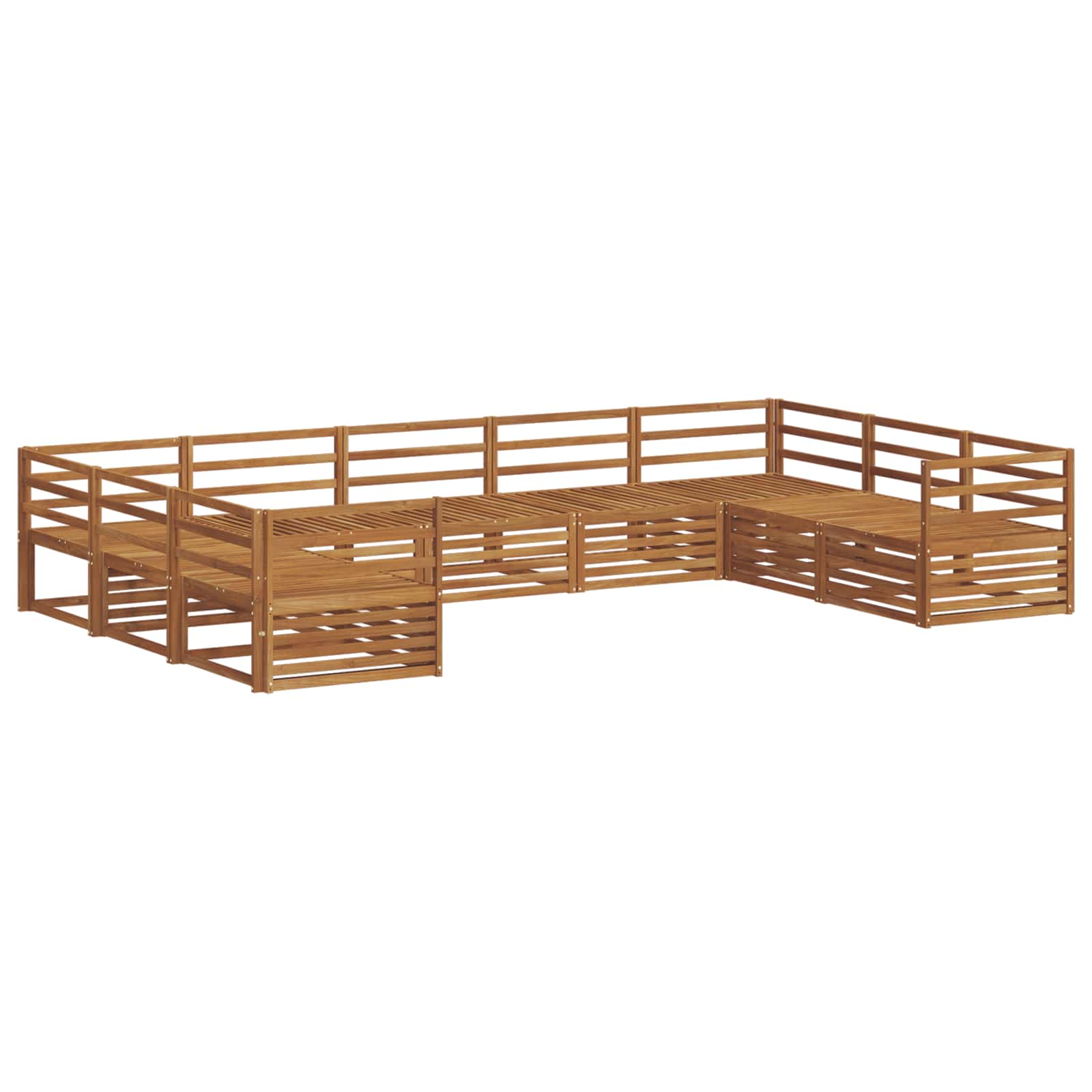 Sofa-Sets 9 pcs Naturel Massief Acaciahout image 2