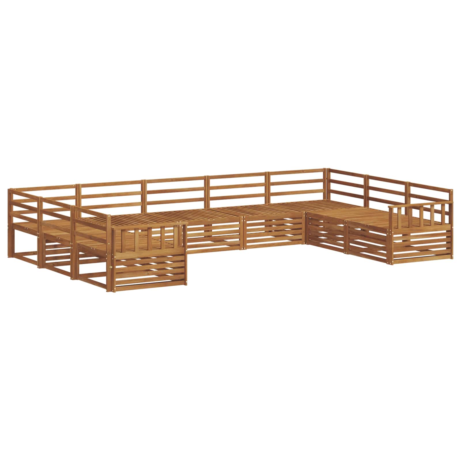 Sofa-Sets 9 pcs Naturel Massief Acaciahout image 2