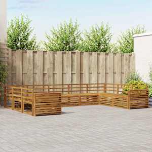 Sedežne garniture 9 pcs Naravna Masiven les akacije