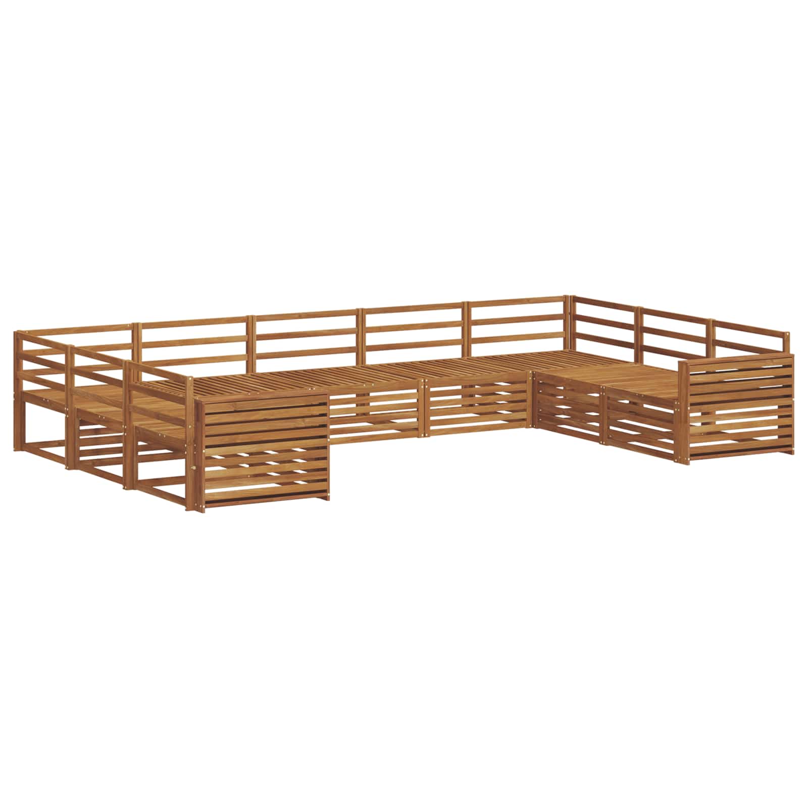 Sofa-Sets 9 pcs Naturel Massief Acaciahout image 2