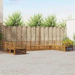 Sedežne garniture 10 pcs Naravna Masiven les akacije