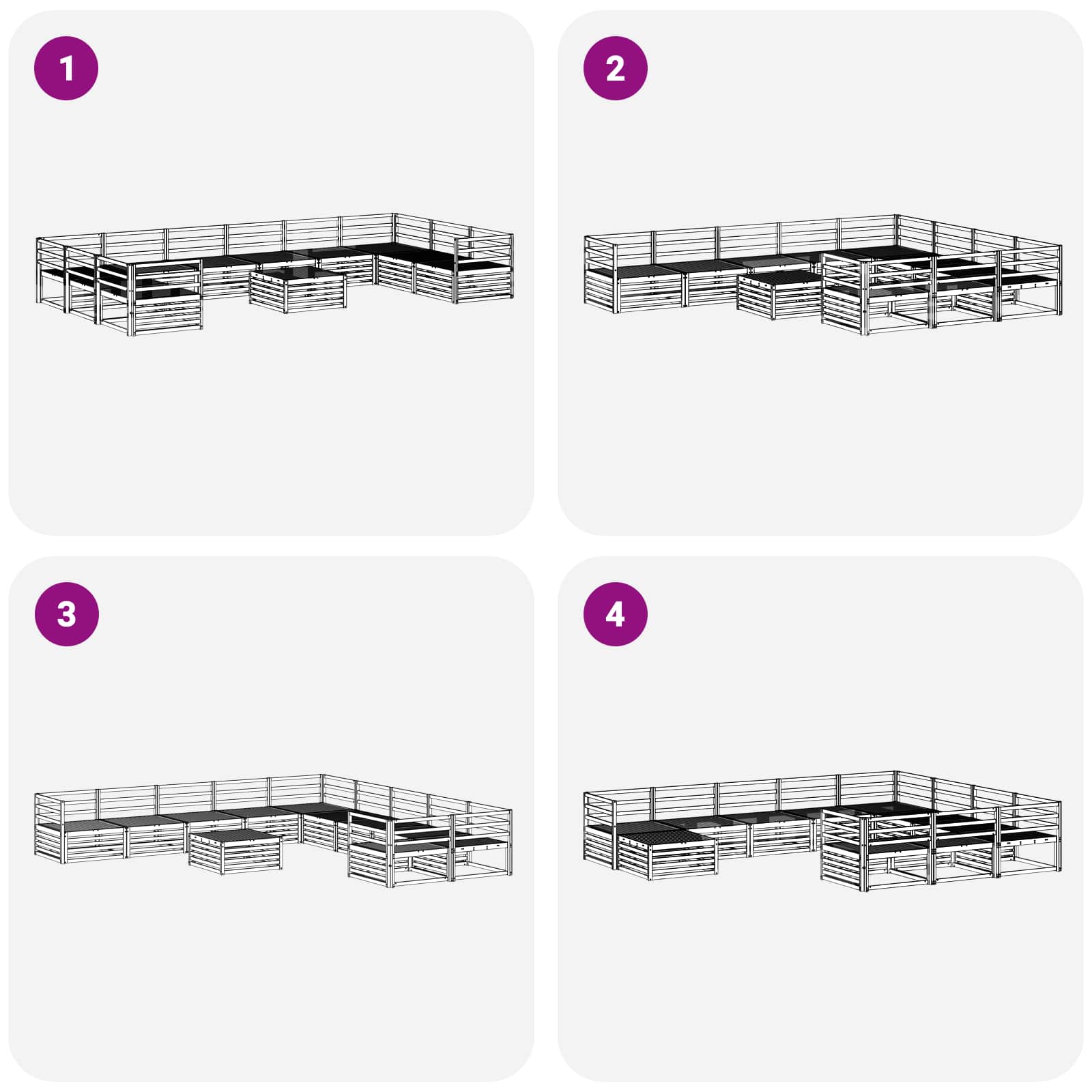 Sofa-Sets 11 pcs Naturel Massief Acaciahout image 9