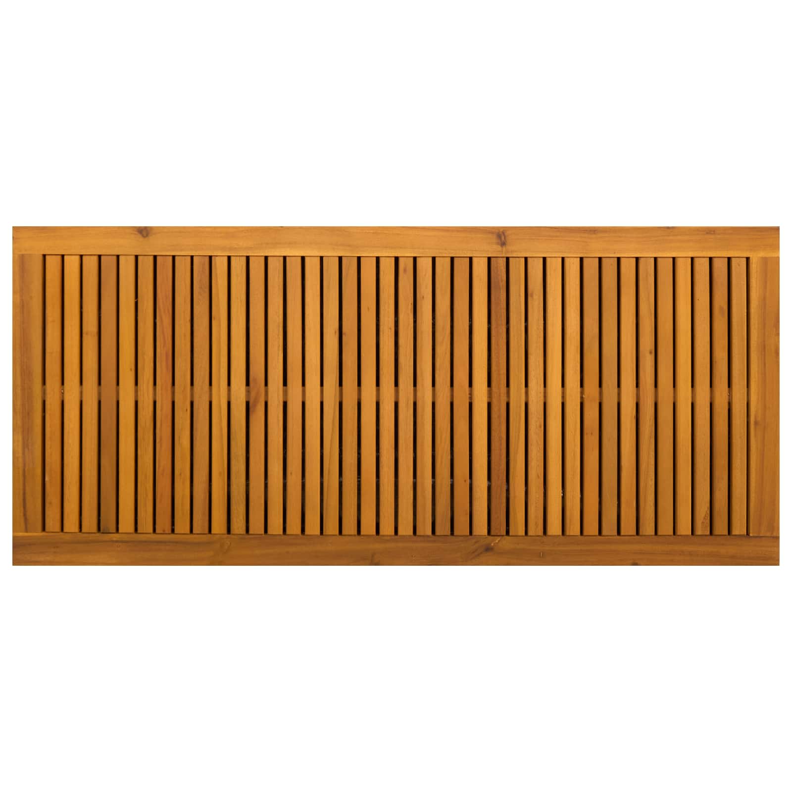 Tuinopslagdoos 185 L Massief Acaciahout 113 x 50 x 56 cm Zwart image 7