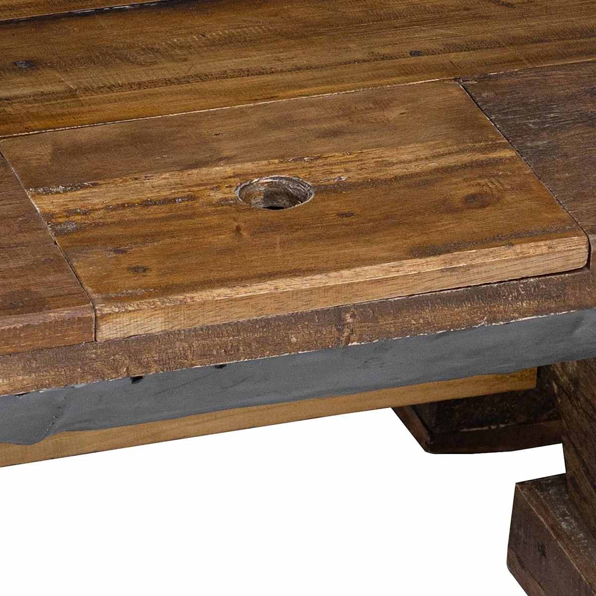 Sofabord Naturfarvet 90 x 50 x 35 cm træ - Billede 9