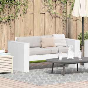 Zahradní sofa Bílá 134 x 60 x 62 cm Masivní borové dřevo - obrázek 1