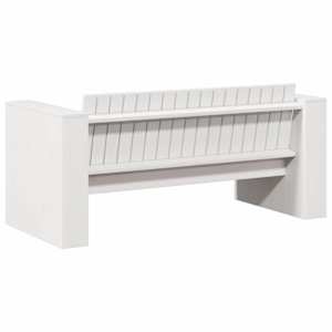 Zahradní sofa Bílá 134 x 60 x 62 cm Masivní borové dřevo - obrázek 6