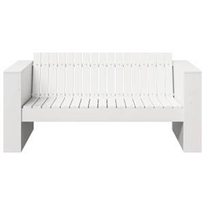 Zahradní sofa Bílá 134 x 60 x 62 cm Masivní borové dřevo - obrázek 4