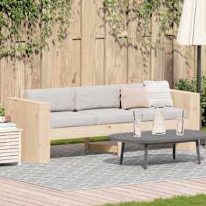 Zahradní sofa Přírodní 185,5 x 60 x 62 cm Masivní borové dřevo - obrázek 1