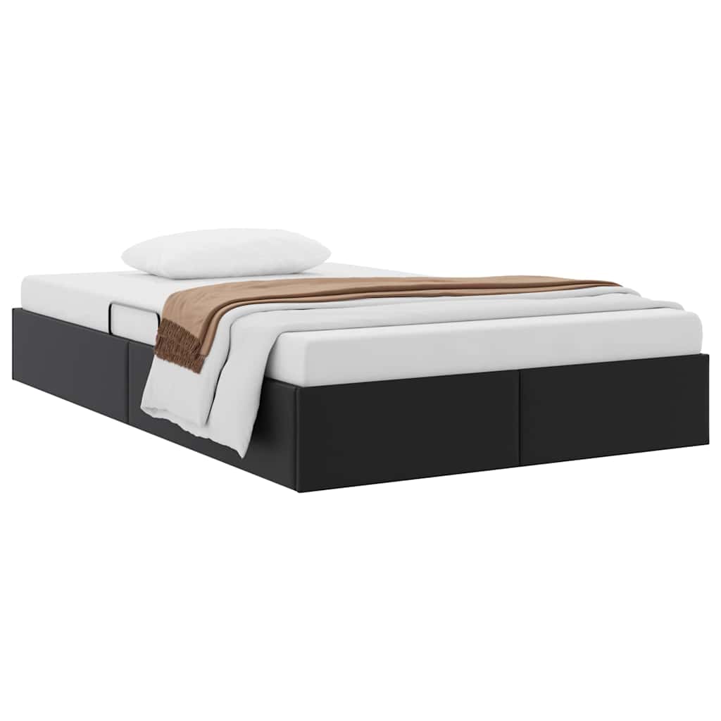 Thumbnail - vidaXL Aufbewahrungsbett mit Matratze Schwarz 120 x 190 cm Kunstleder