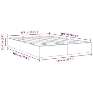 Postel s úložným prostorem Tmavě šedá 135 x 190 cm Textil - obrázek 13