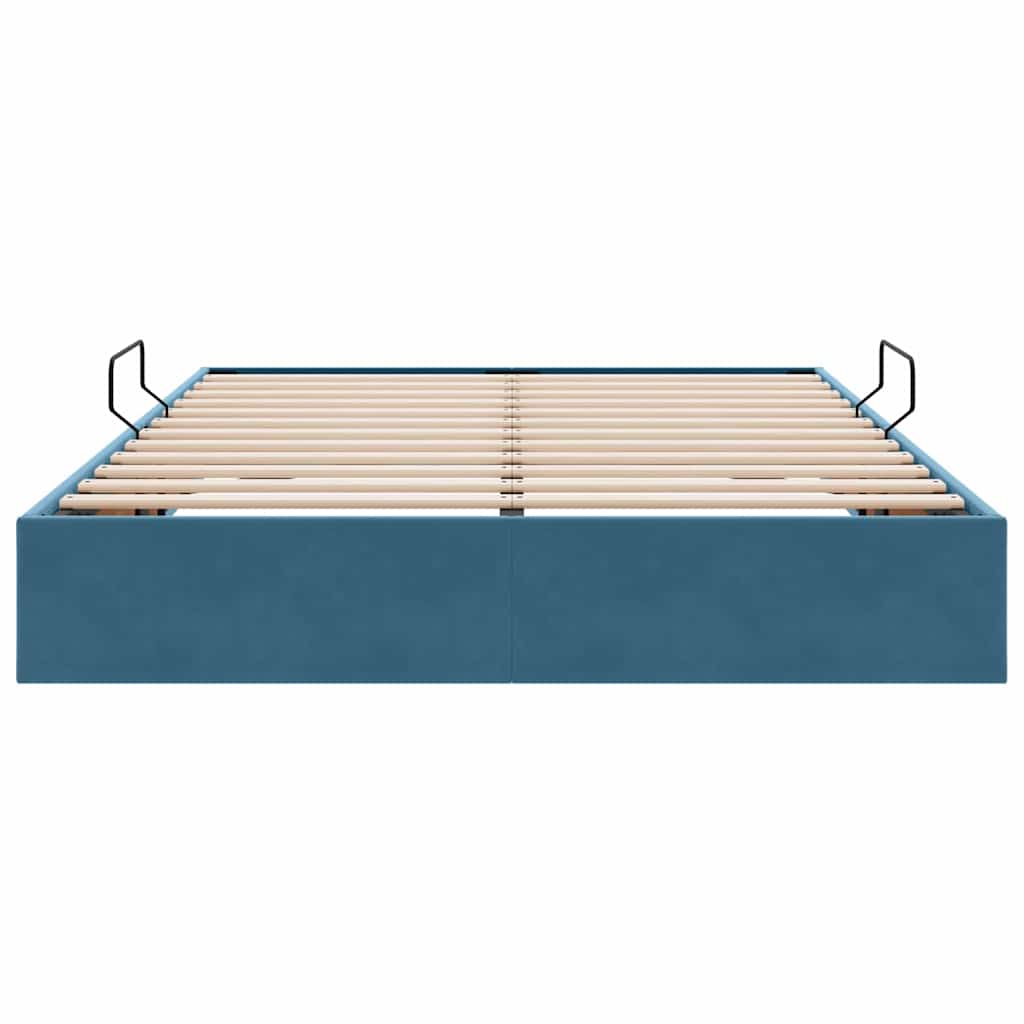 Laos voodi madratsiga peaga Tumesinine 140 x 190 cm Samet 7 Kõik vajalik sinu aeda ja koju! Laos voodi madratsiga peaga Tumesinine 140 x 190 cm Samet - Image 7