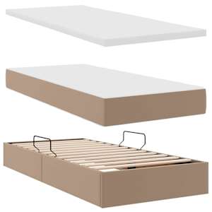 Postel s úložným prostorem a matrací Cappuccino 90 x 190 cm - obrázek 8