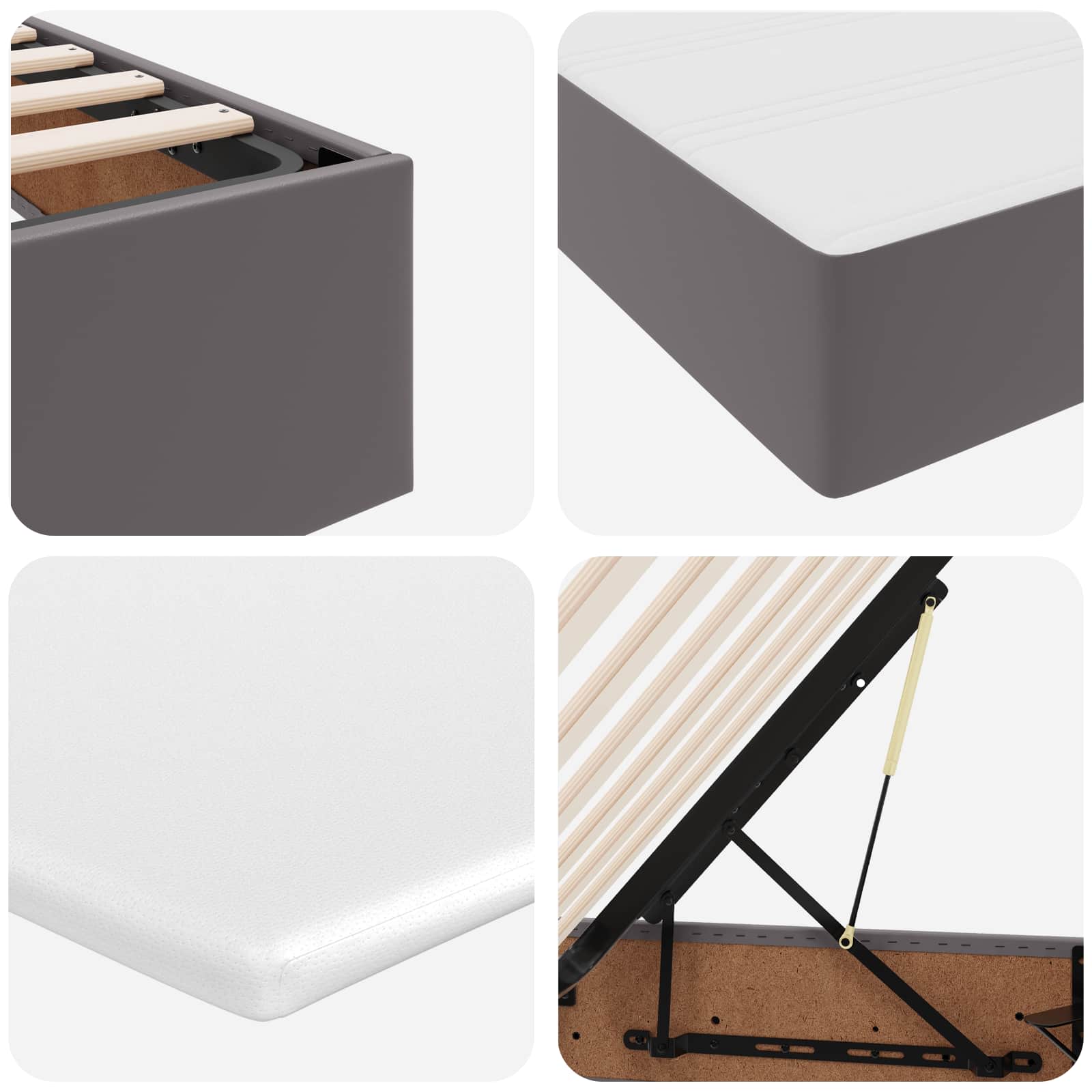 Voodi hoiukohaga ja madratsiga Hall 200 x 200 cm Kunstnahk 11 Kõik vajalik sinu aeda ja koju! Voodi hoiukohaga ja madratsiga Hall 200 x 200 cm Kunstnahk - Image 11