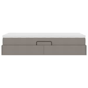 Postel s úložným prostorem a matrací Taupe 90 x 190 cm - obrázek 9