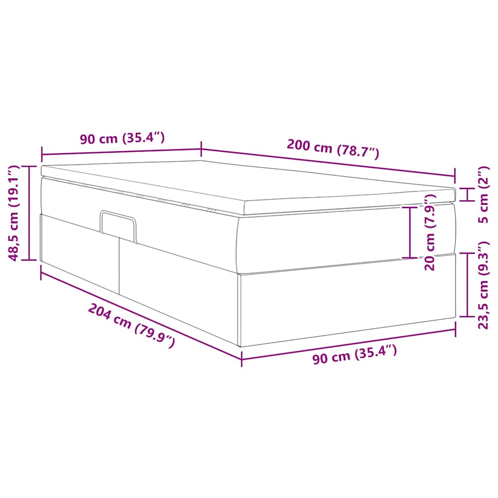 Postelja z dodatnim prostorom za shranjevanje in vzmetnico - slika 13
