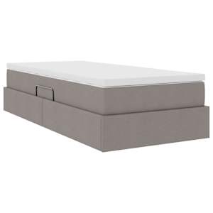 Postel s úložným prostorem a matrací Taupe 100 x 200 cm - obrázek 10