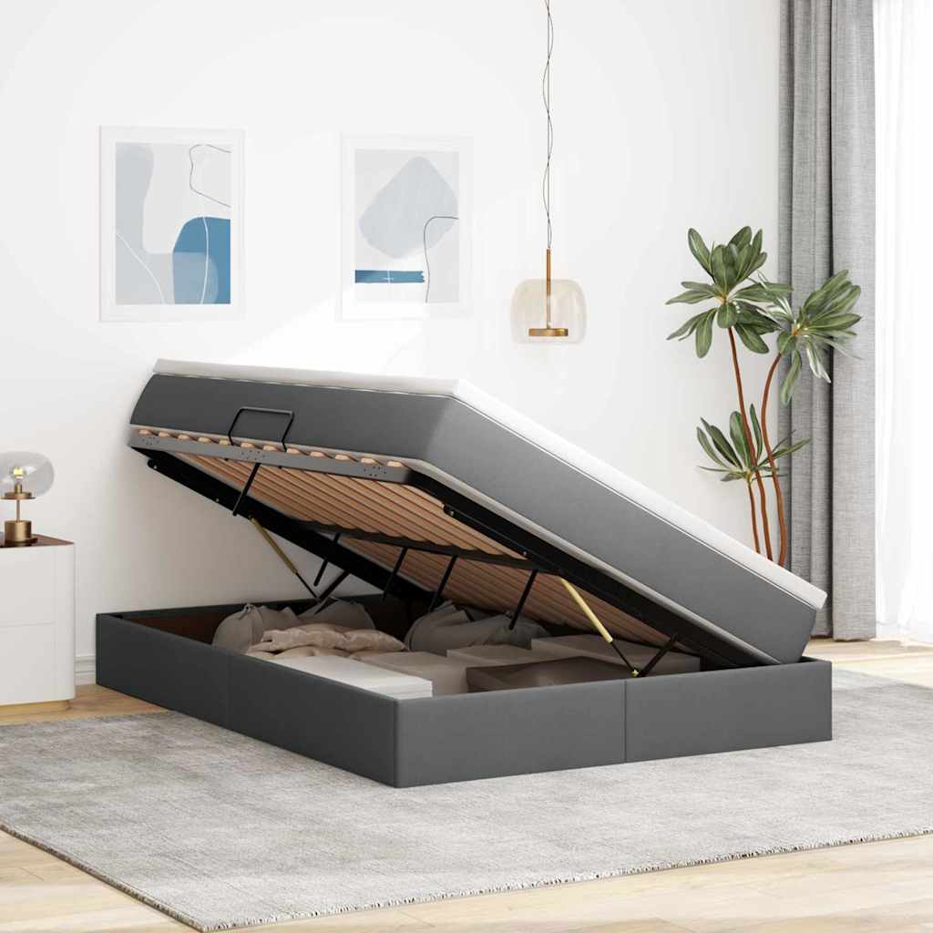 Voodi hoiukohaga ja madratsiga Tumehall 140 x 190 cm Polüester 4 Kõik vajalik sinu aeda ja koju! Voodi hoiukohaga ja madratsiga Tumehall 140 x 190 cm Polüester - Image 4