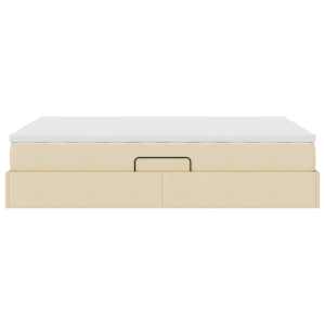 Postel s úložným prostorem a matrací Krémová 140 x 190 cm - obrázek 9