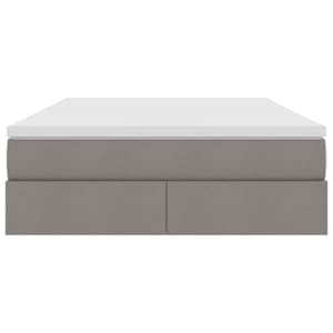 Postel s úložným prostorem a matrací Taupe 140 x 200 cm - obrázek 7