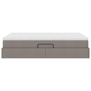 Postel s úložným prostorem a matrací Taupe 140 x 200 cm - obrázek 9