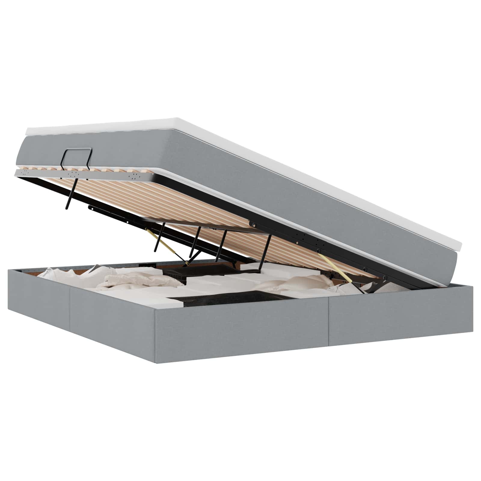 Voodi hoiukohaga ja madratsiga Helehall 180 x 200 cm Polüester 2 Kõik vajalik sinu aeda ja koju! Voodi hoiukohaga ja madratsiga Helehall 180 x 200 cm Polüester - Image 2