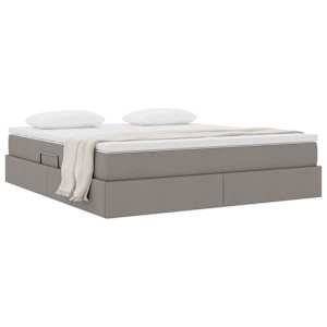 Postel s úložným prostorem a matrací Taupe 180 x 200 cm - obrázek 3